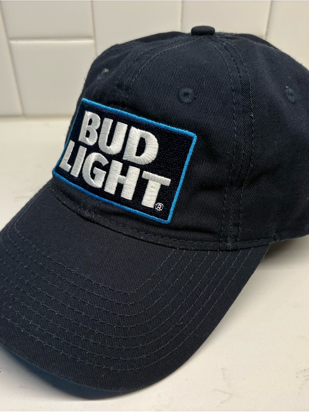 Bud Light Beer Hat Cap 2021 Anheuser Busch Navy Blue Adjustable Strapback H3